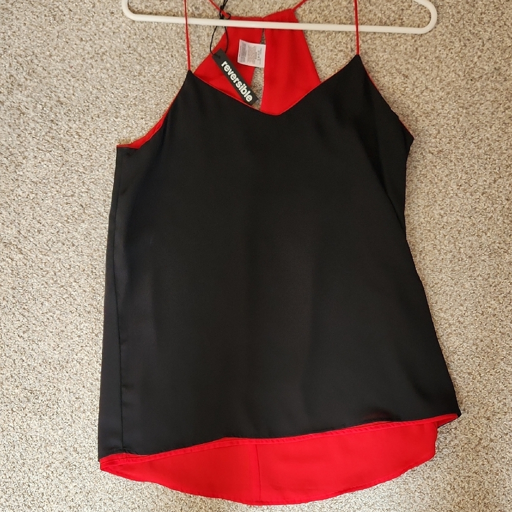 Reversible Black and Red Women's Top